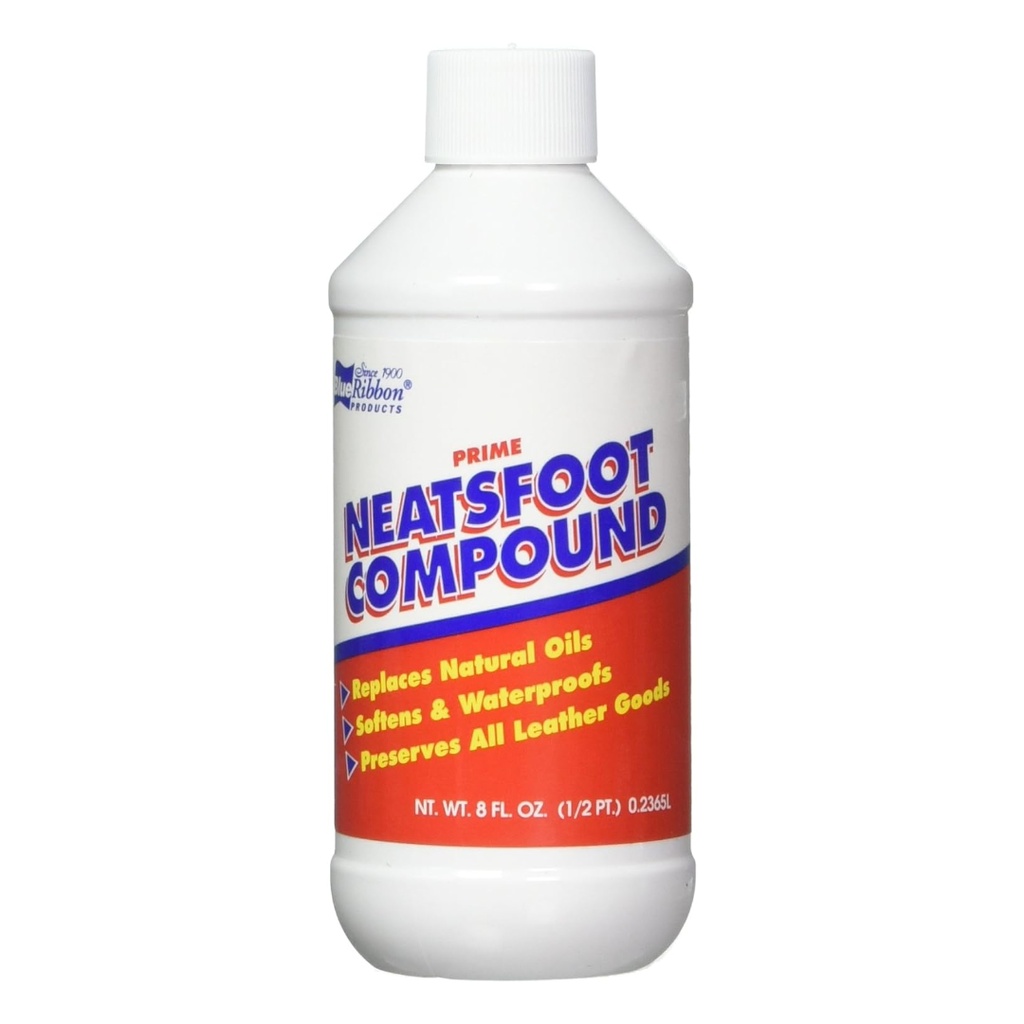 Blue Ribbon Combination Neatsfoot Oil Liquid 8 Oz. for All Leather Goods