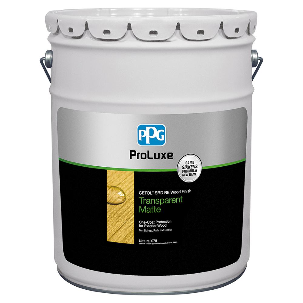 PPG ProLuxe Transparent Matte Cedar Oil-Based Wood Finish 5 Gal