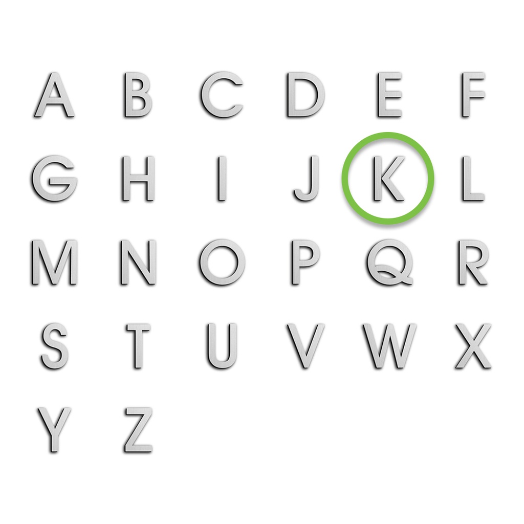 JNF LETRA   K   INOX