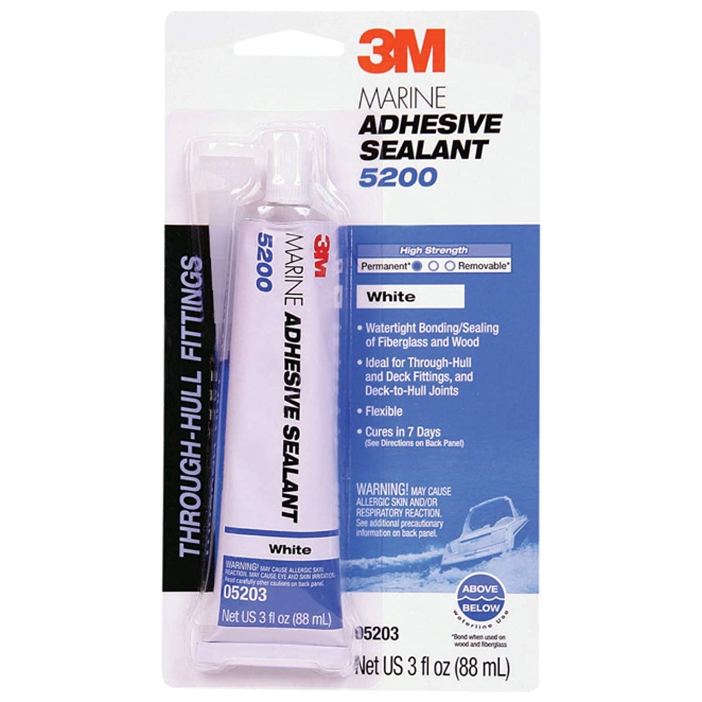 3M - Marine Adhesive Sealant 5200 - White - 3 Oz - 05203