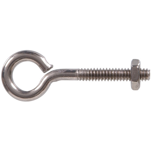 #10 - 24 Tpi X 2 in. Stainless Steel Eye Bolt with Nut (10-Pack)