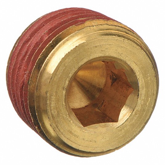 JMF Company 3/4 in. MPT Brass Counter Sunk Plug