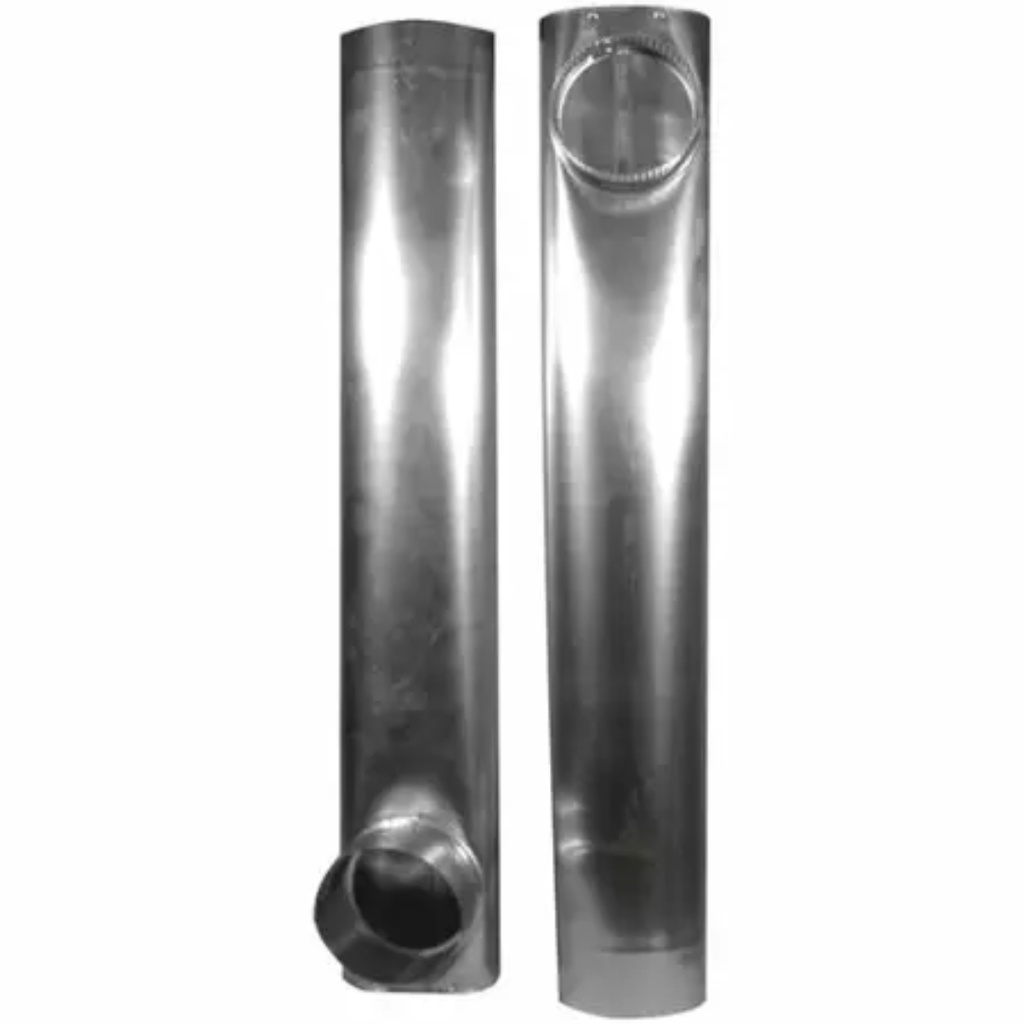 Deflect-O 7.25 in. L X 4.875 in. D Silver Aluminum Skinny Duct