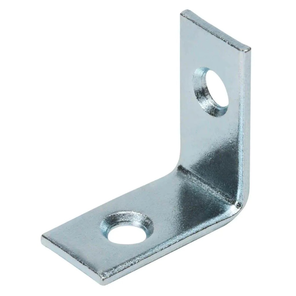 Ultra Hardware Brace Corner, Galv. Zinc Dichromate, 1"L X 1/2"W - Pkg Qty 48