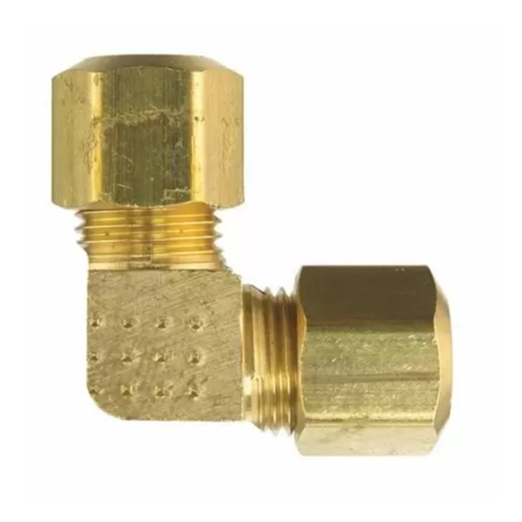 Jmf Compression Elbow 90 Deg. 1/4   X 1/4   Yellow Brass Bulk 400 PSI < 0.25 % Lead