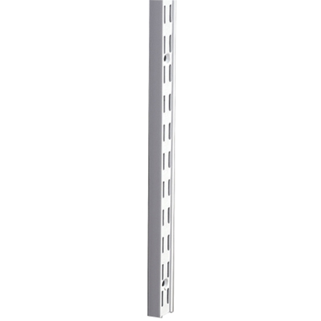 Knape & Vogt White Steel Double Slot Shelf Standard 14 Ga. 63 in. L 300 Lb