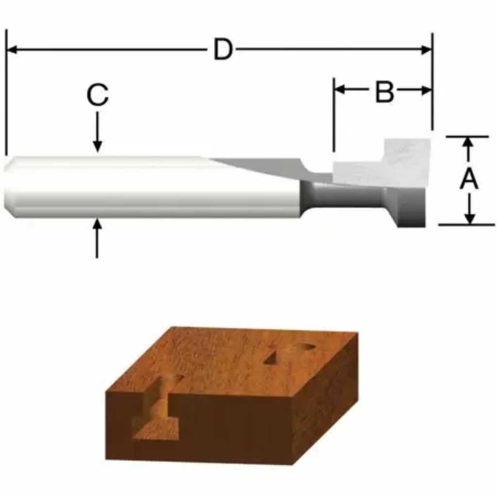 Vermont American 3/8 in. D X 3/8 in. X 1 in. L Carbide Tipped Keyhole Router Bit