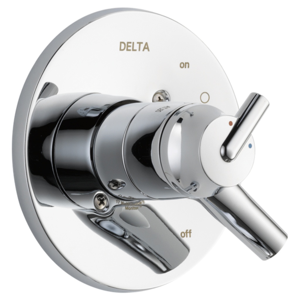 Delta T17059 Trinsic Monitor 17 Series Dual Function Pressure Balanced Valve Trim Only with Integrated Volume Control - Less Rough-in Valve Chrome