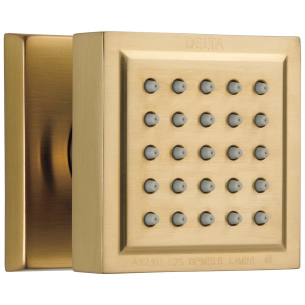 Delta 50150 Single Function 1.75 GPM Square Brass Body Spray Champagne Bronze Showers Body Sprays Single Function