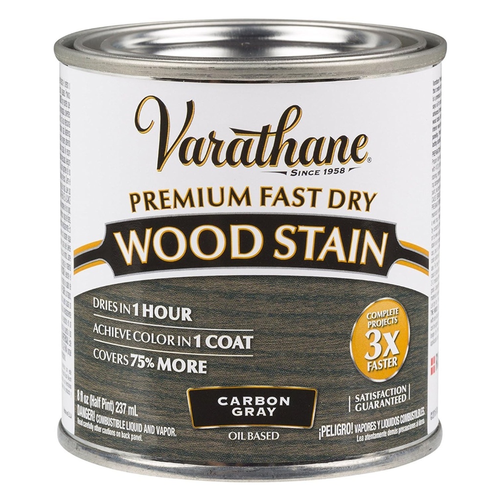 Varathane Premium Fast Dry Semi-Transparent Carbon Gray Wood Stain 1 Qt.