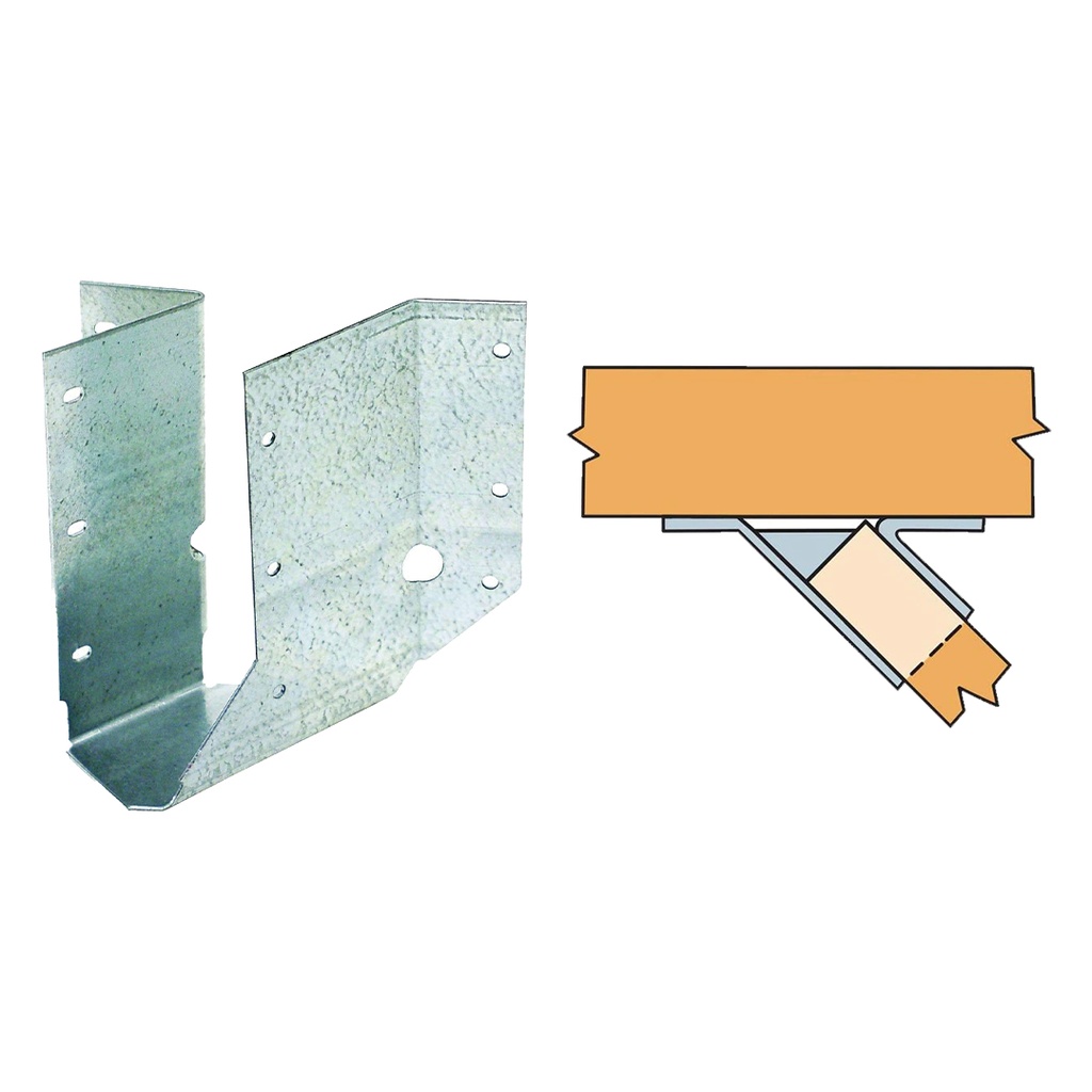 SUL Galvanized Joist Hanger for 2x6 Nominal Lumber, Skewed Left