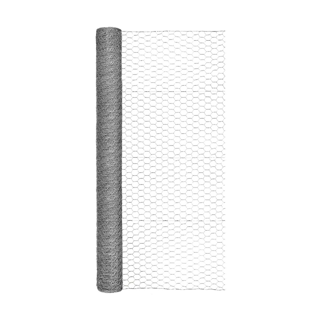 [73103] Garden Craft 48 in. H X 50 Ft. L Galvanized Steel Poultry Netting 1 in