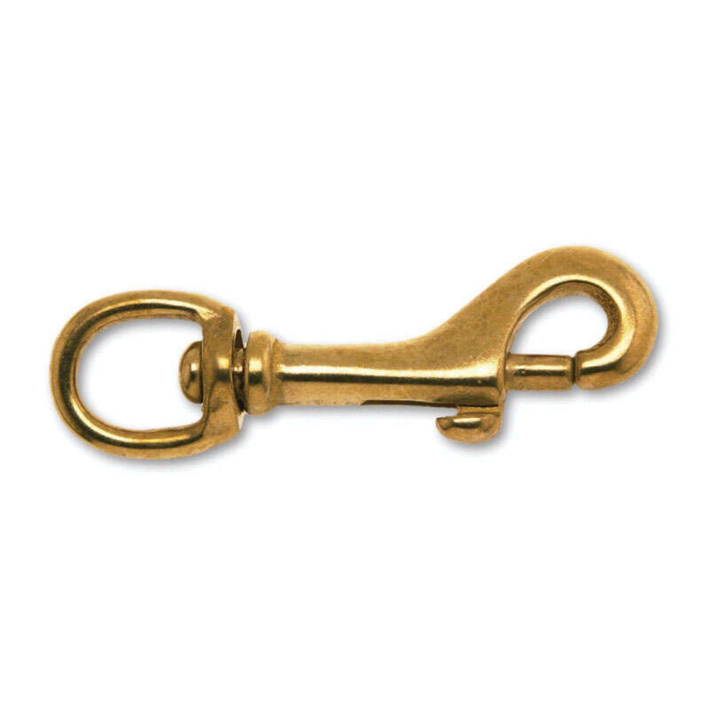 T7625604 Round Bolt Snap- 0.37 in. - Solid Bronze