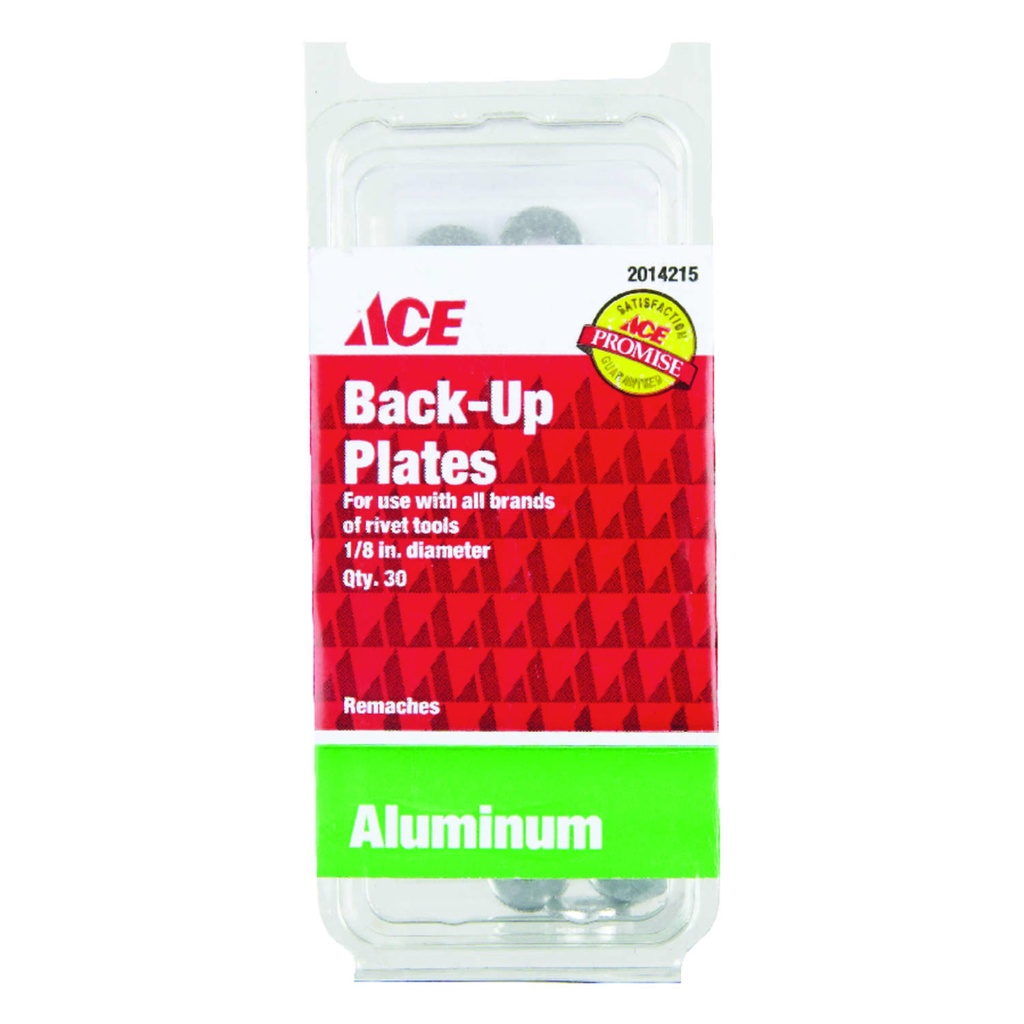 Rivets Backup 1/8 Al 30Pk Ace Pop Rivets 2014215A 082901015963