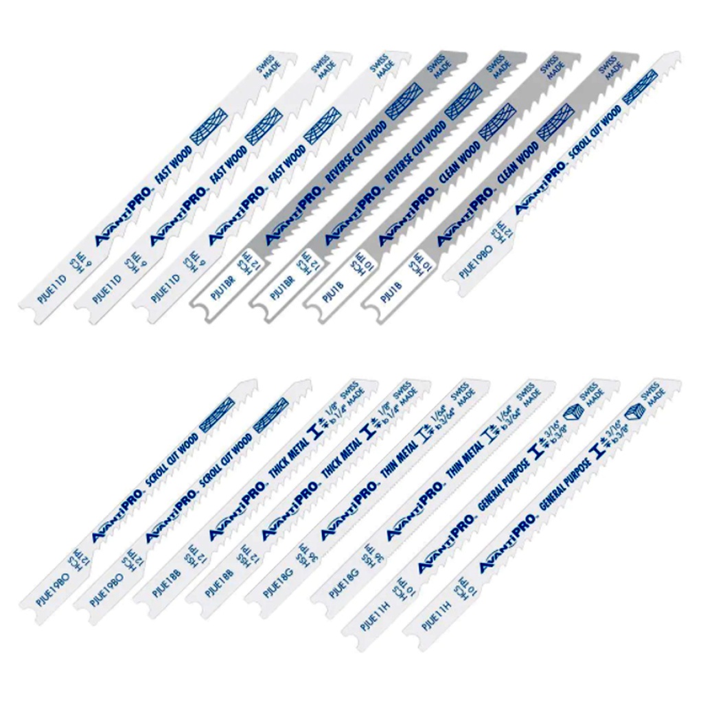 U-Shank Jig Saw Blade Set (16-Piece)