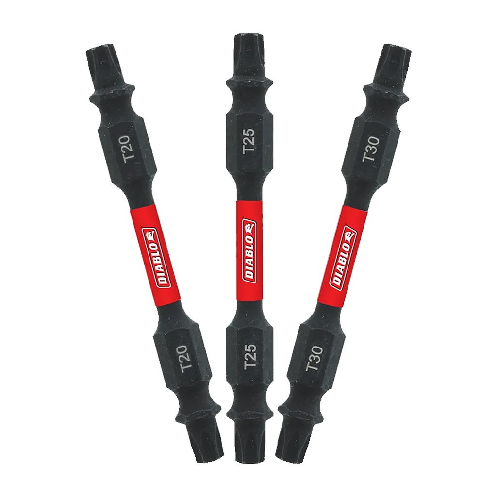 Diablo Torx 2-1/2 in. L Double-Ended Screwdriver Bit Set Black Oxide 3 Pc