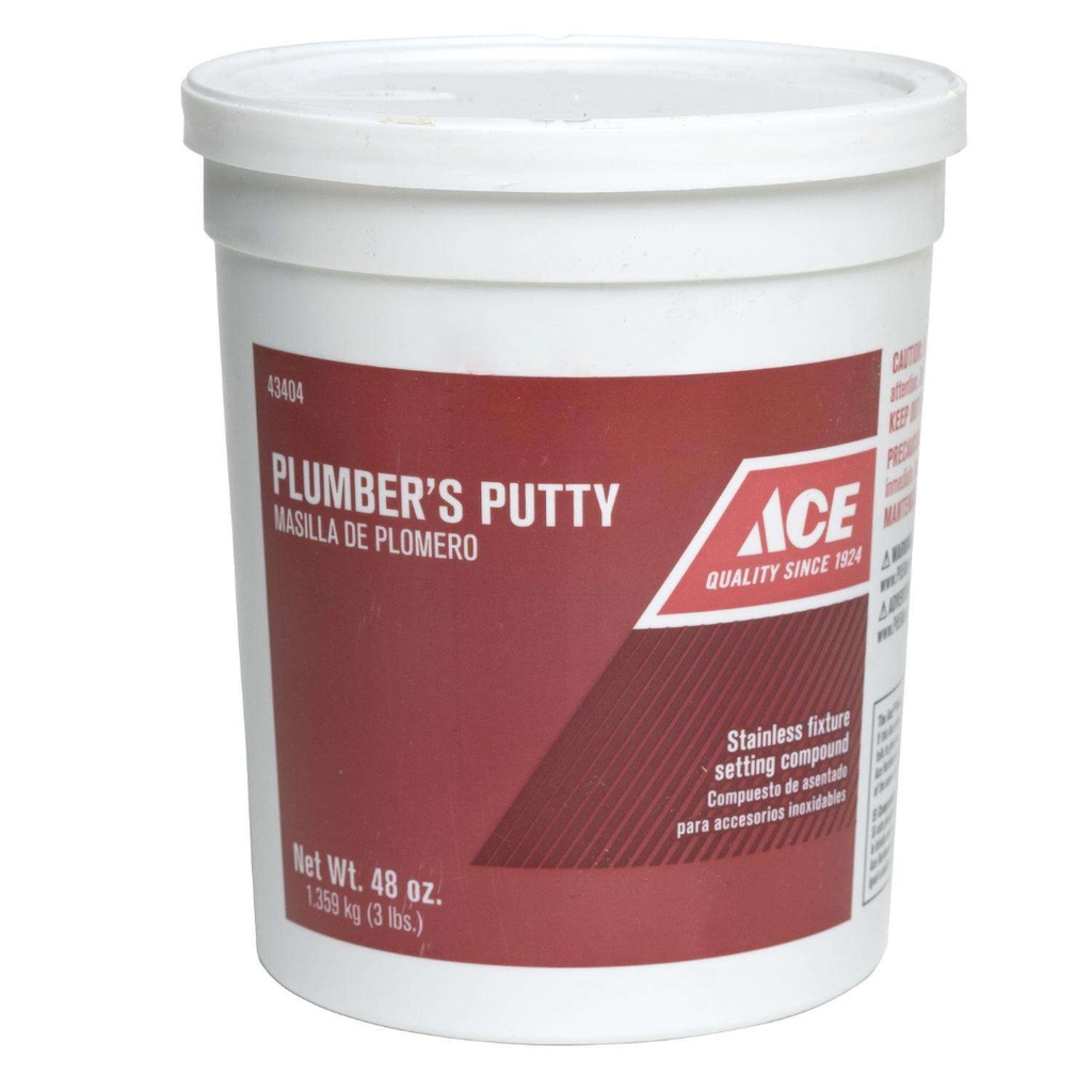 [43404] Ace Gray Plumbers Putty 3 Lb