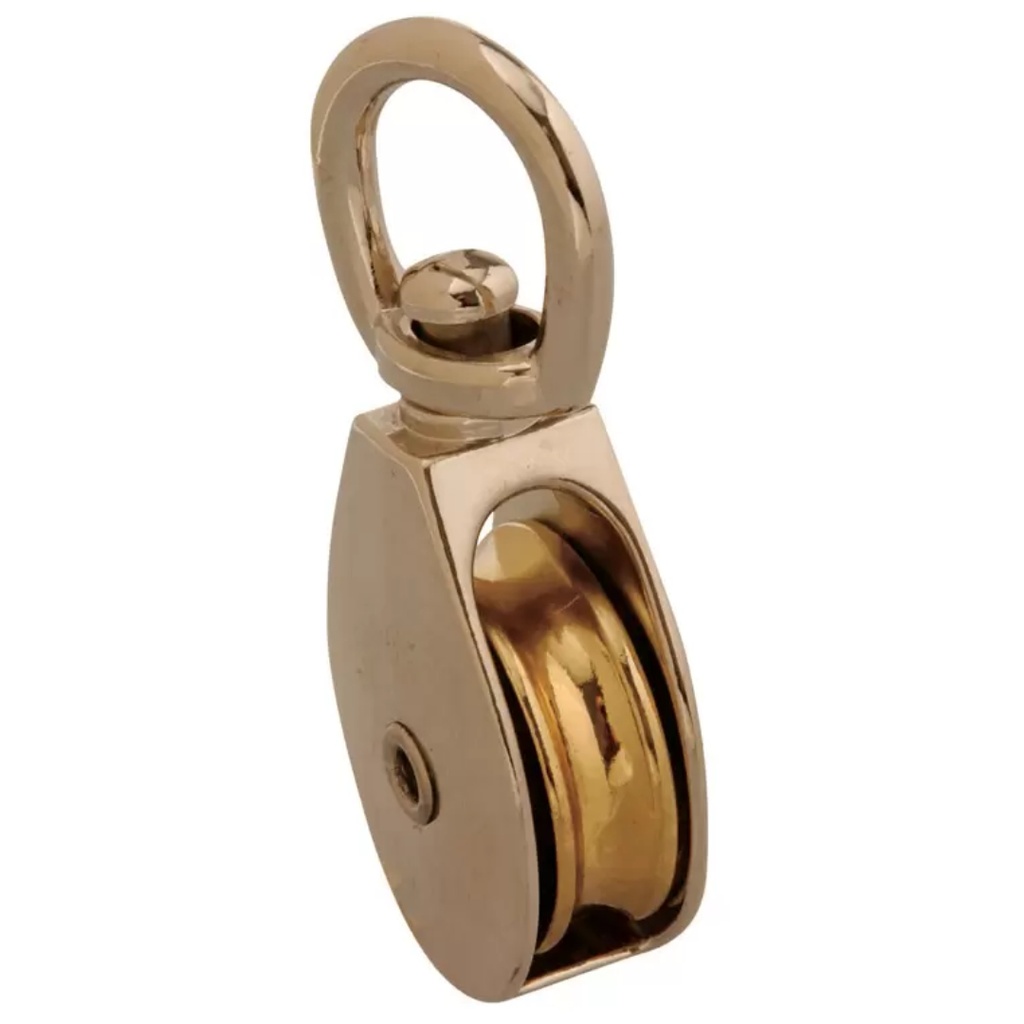 '- Chain .50 in. Nickel Swivel Eye Single Sheave Pulley  T7655052
