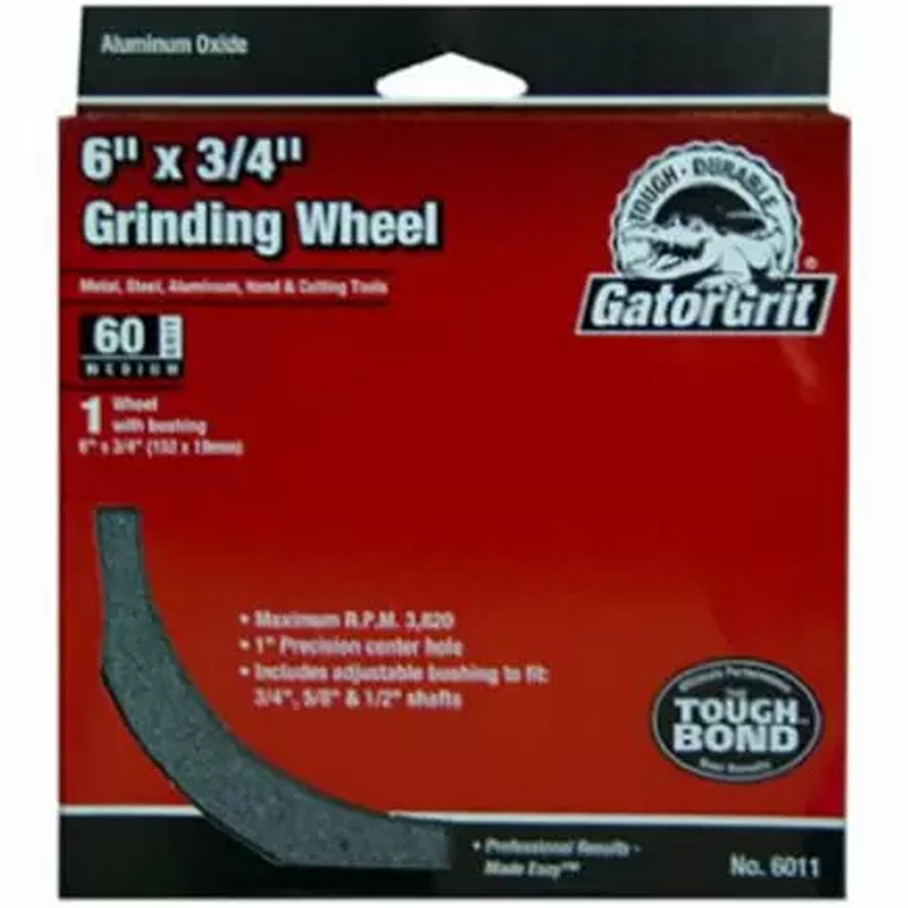 WHEEL GRIND 6X3/4X1"M AL