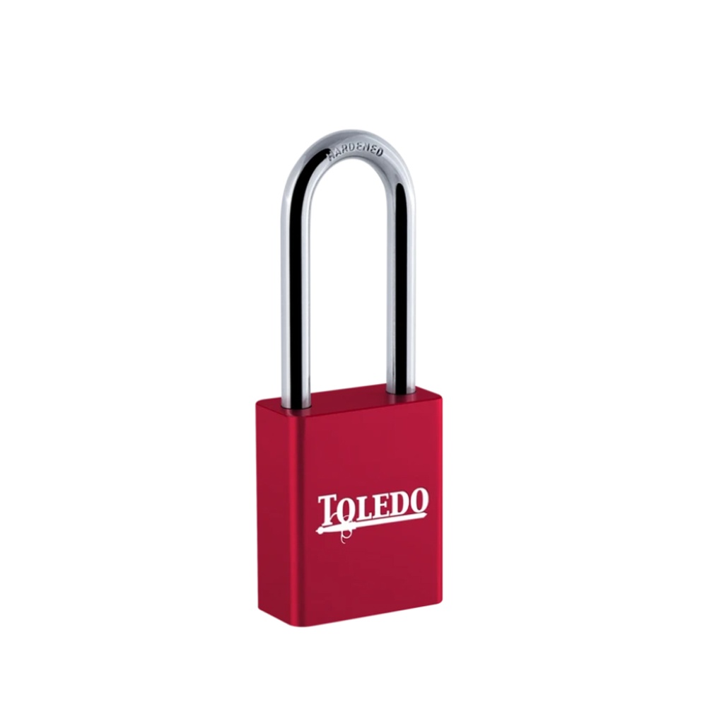 TBK92AL-Red Solid Aluminum Padlock in Red with Long Shackle - Pr
