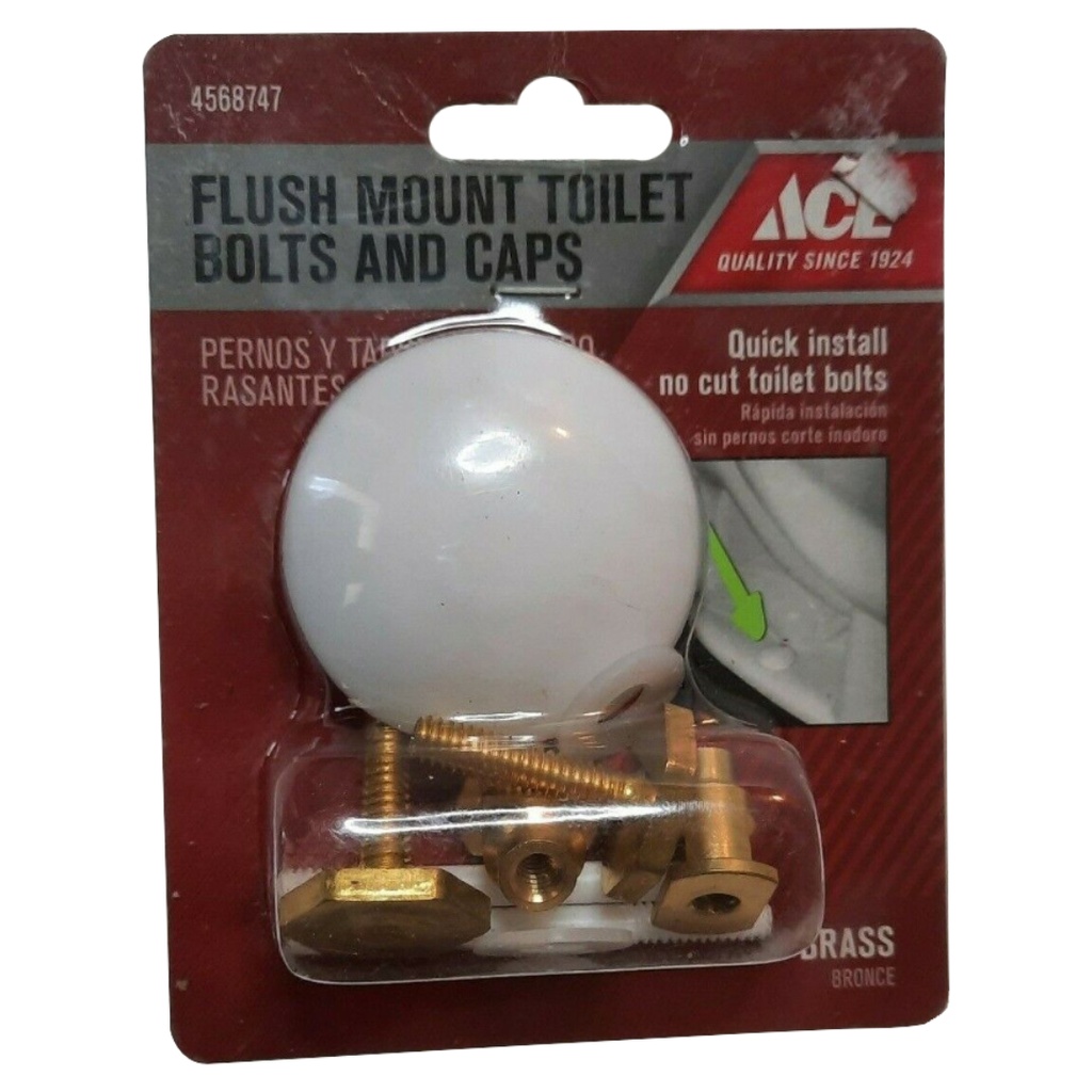 Ace Toilet Bolts Set White Plastic