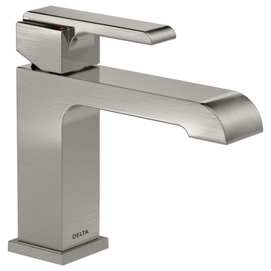 Delta 567LF-LPU Ara 1.2 GPM Single Hole Bathroom Faucet Less Pop-up Drain Assembly - Limited Lifetime Warranty Brilliance Stainless Faucet Bathroom