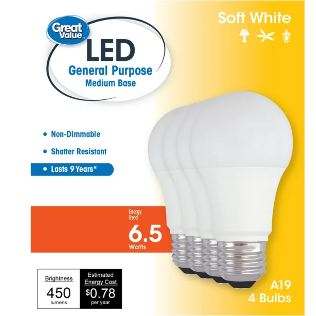 NS LED BULB NON-DIM 6.5W