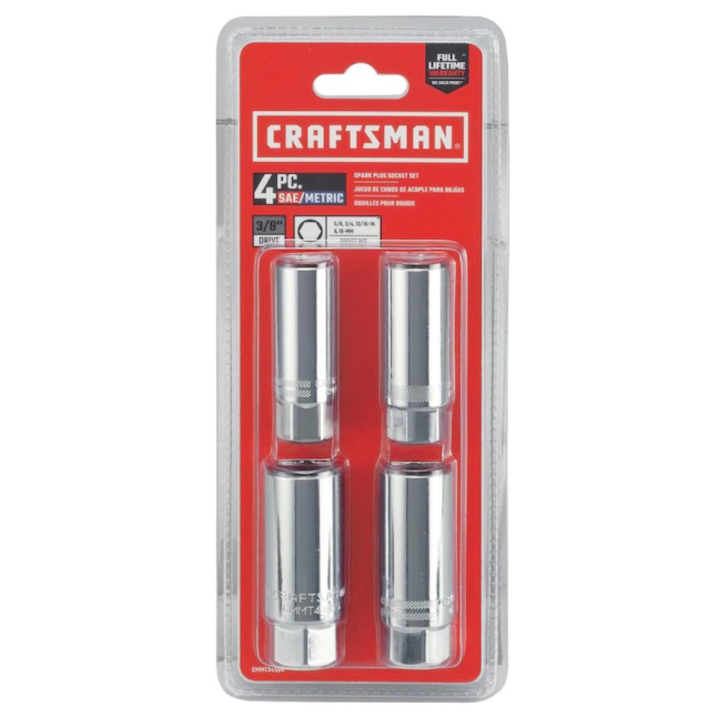 CM SCKT3/8DR 4PCSPRK PLG