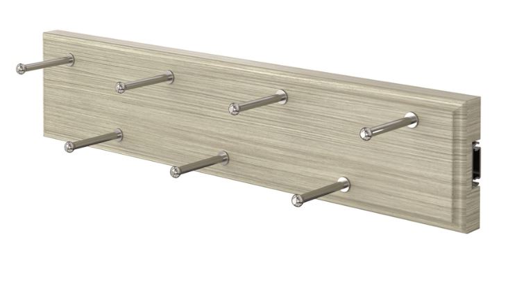 Easy Track RA1202 17 Inch Belt Rack for Easy Track Closet System Weathered Grey Storage and Organization Closet Organizers Tie Organizers