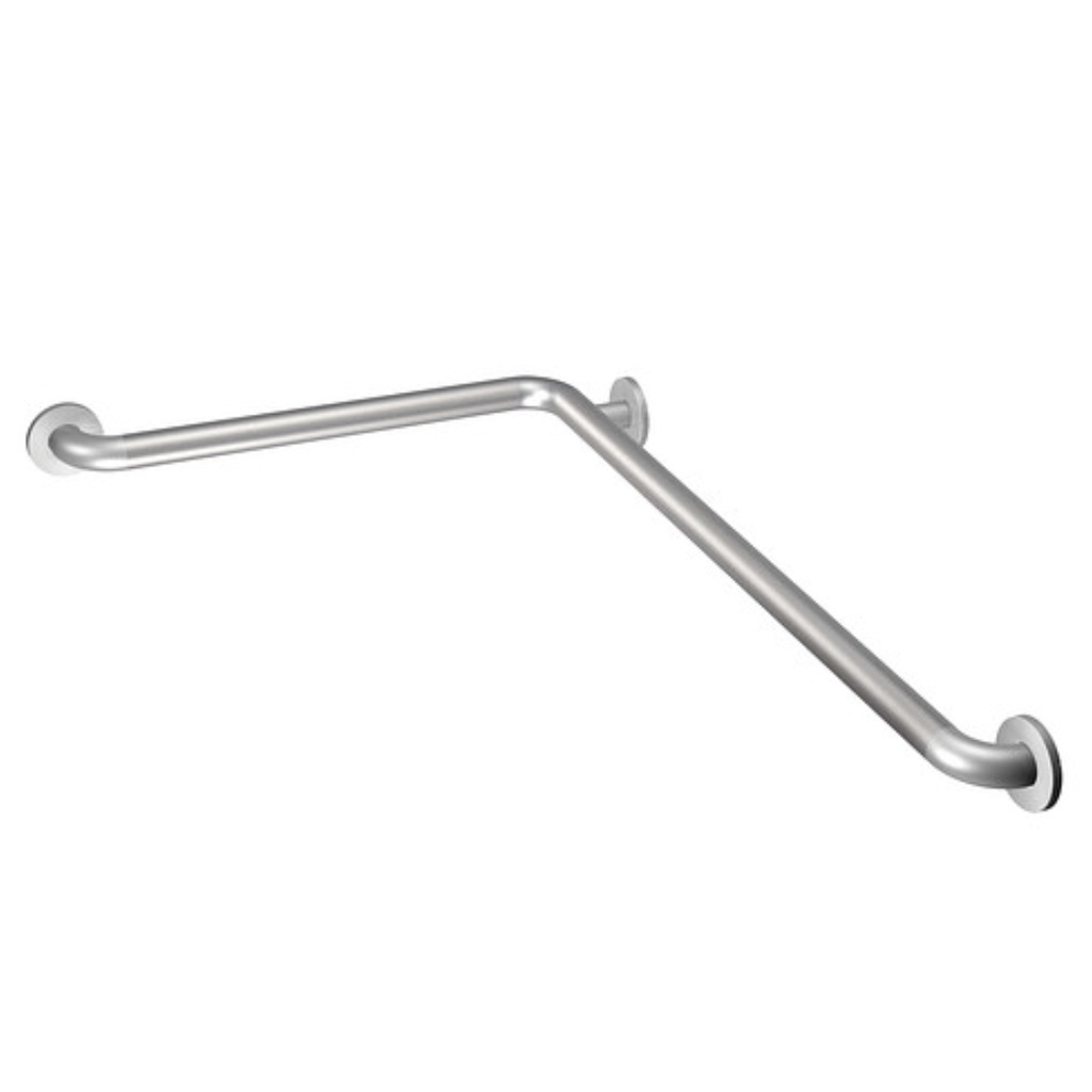 [8996] Moen 8996 48" X 24" X 1-1/2" L-Shaped Grab Bar from the Home Care Collection Peened Bathroom Hardware and Accessories Bathroom Safety Equipment Grab