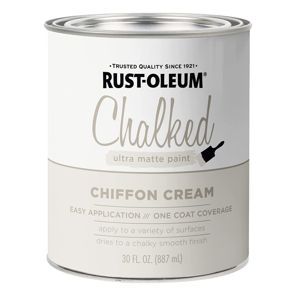 [1000261] Rust-Oleum Chalked Ultra Matte Chiffon Cream Water-Based Chalk Paint 30 Oz.