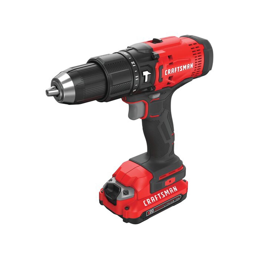Craftsman V20 1/2 in. Brushed Cordless Hammer Drill Kit (Battery & Charger)