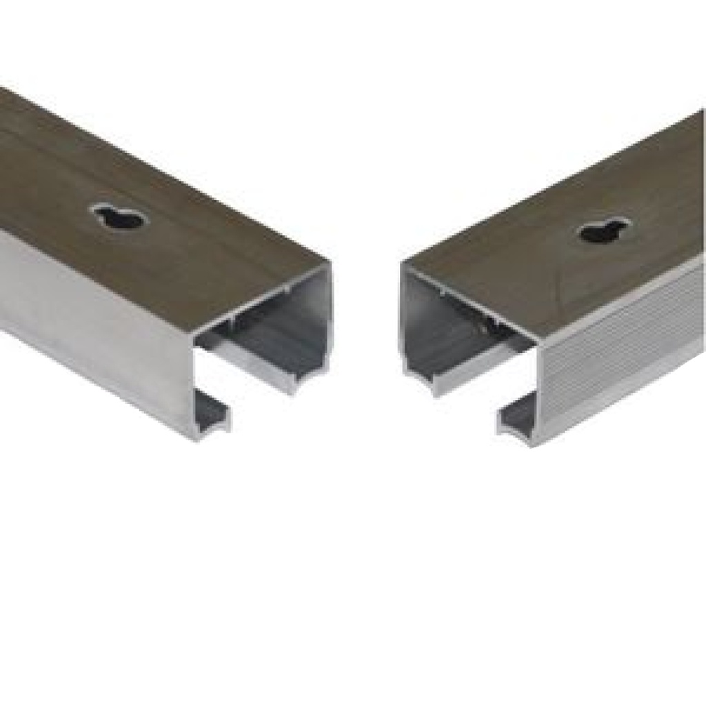 Johnson Hardware JH100-72 100 Series 72" Aluminum Track for Sliding Doors Mill Aluminum Hardware Accessories and Parts Sliding Door Hardware
