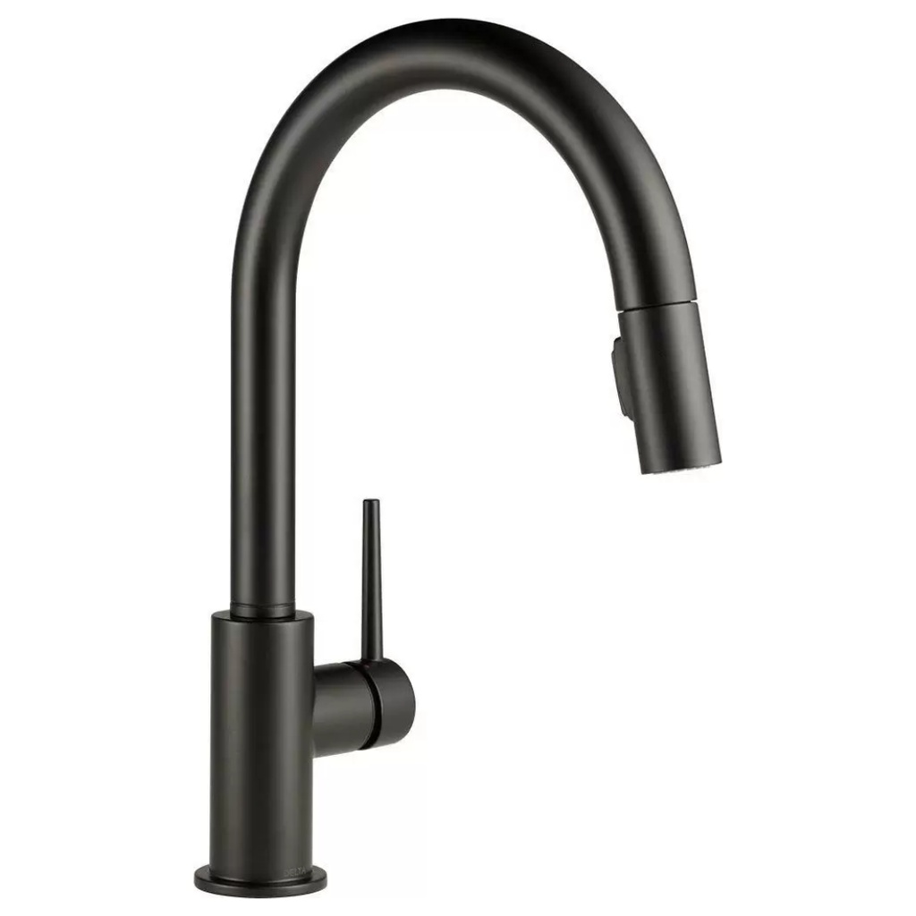Delta 9159-DST Trinsic Pull-Down Kitchen Faucet with Magnetic Docking Spray Head - Includes Lifetime Warranty Matte Black Faucet Kitchen Single Handle