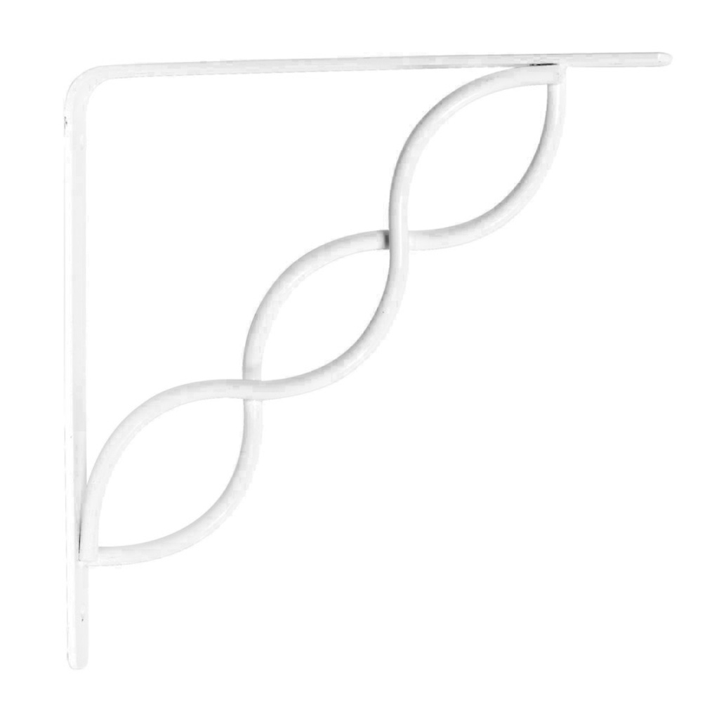 SHELF BRACKET8"SCROL WHT