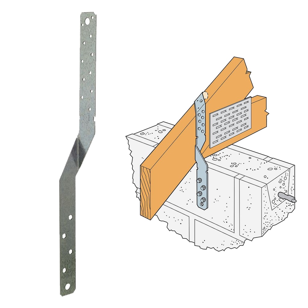 MTSM 16 in. 16-Gauge Medium Twist Strap for Masonry