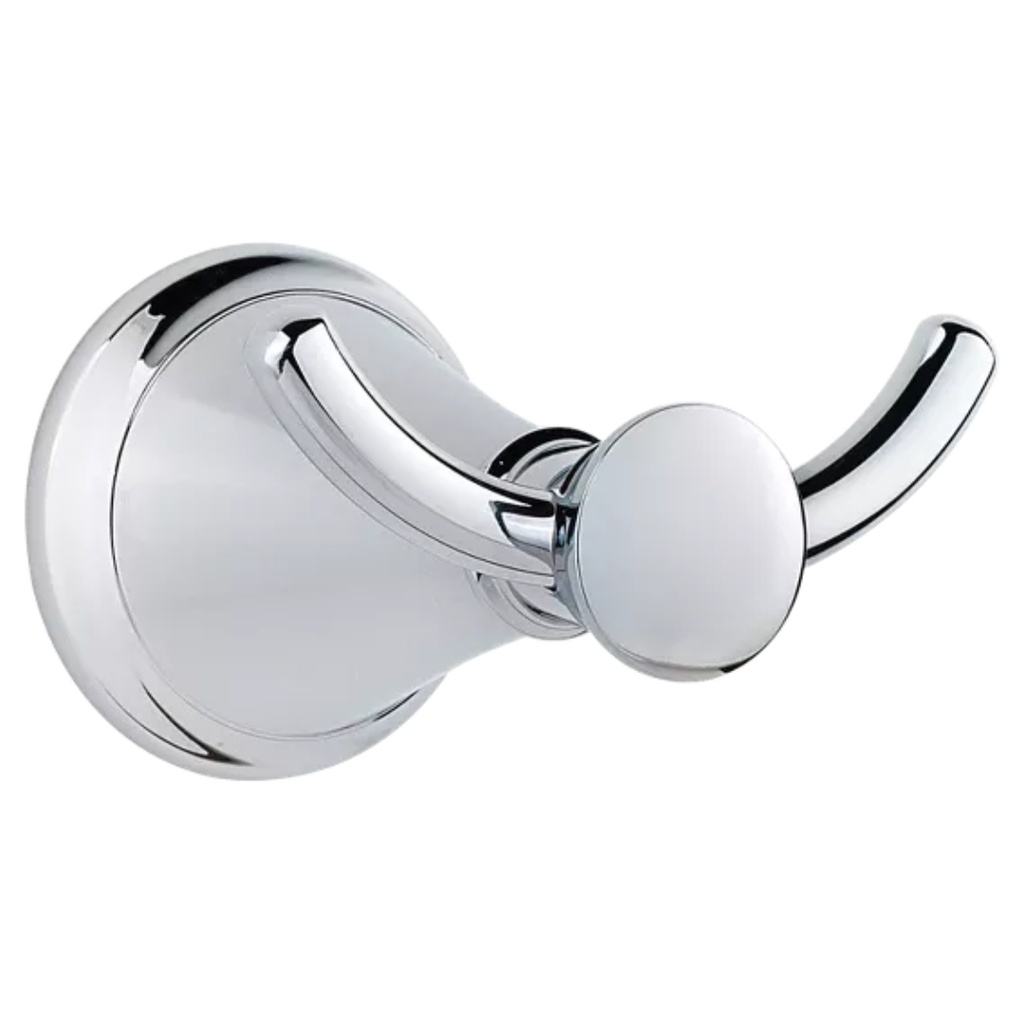 Pasadena Wall Mounted Double Robe Hook in Polished Chrome
