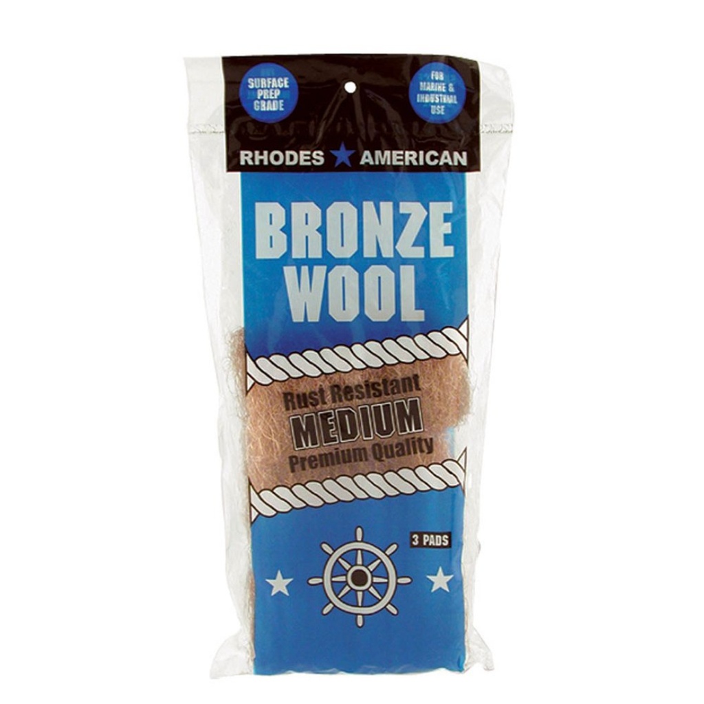 Rhodes American 3 Grade Medium Bronze Wool Pads 3 Pk