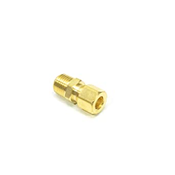Jmf Compression Connector 5/16   Tube X 1/4   Mpt Yellow Brass 400 PSI Lead Free