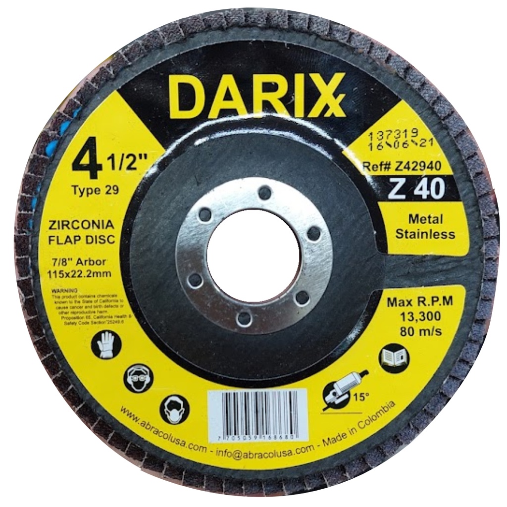 DISCO LIJA 4-1/2X7/8 G40