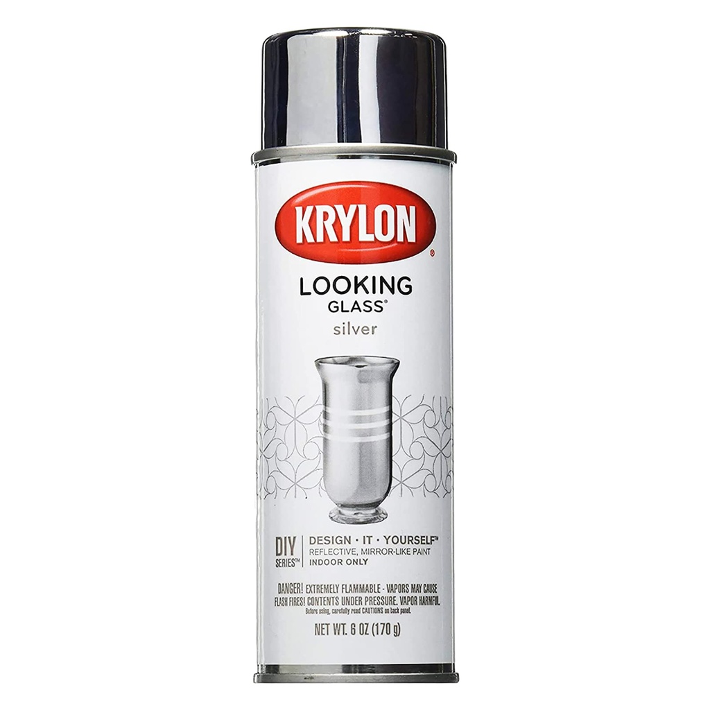 Krylon Looking Glass Gloss Silver Spray Paint 6 Oz