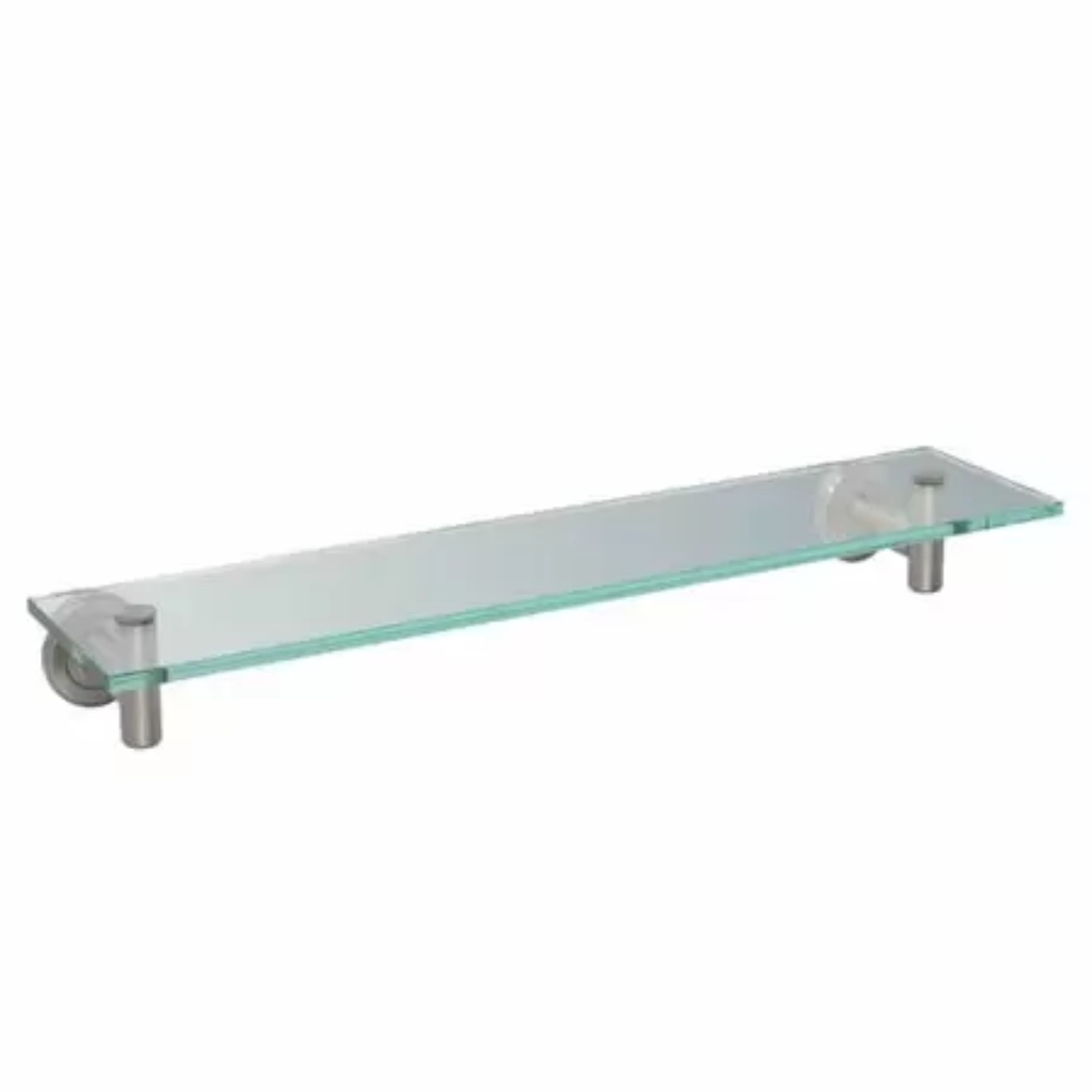[366001709] Latitude II 20.13 in. W Glass Shelf in Satin Nickel