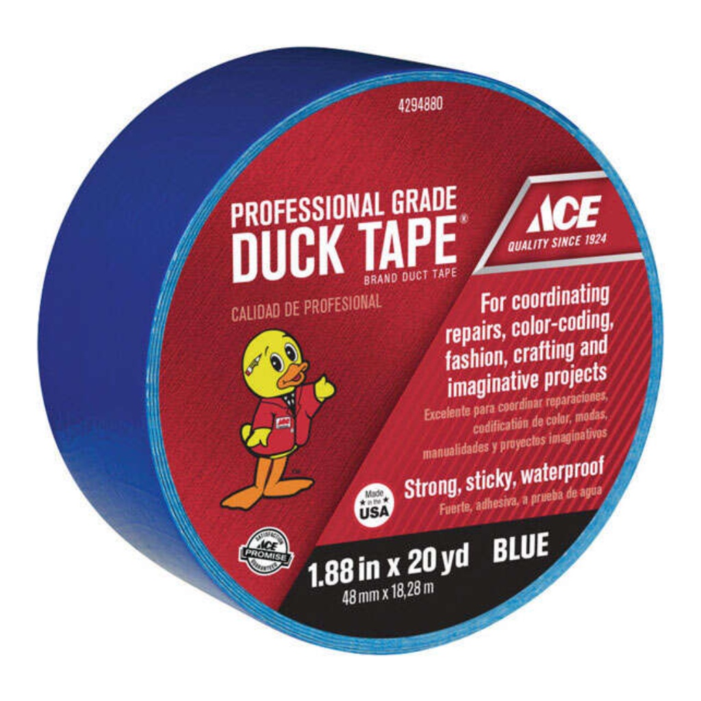 Ace 1.88 in. W X 20 Yd L Blue Solid Duct Tape