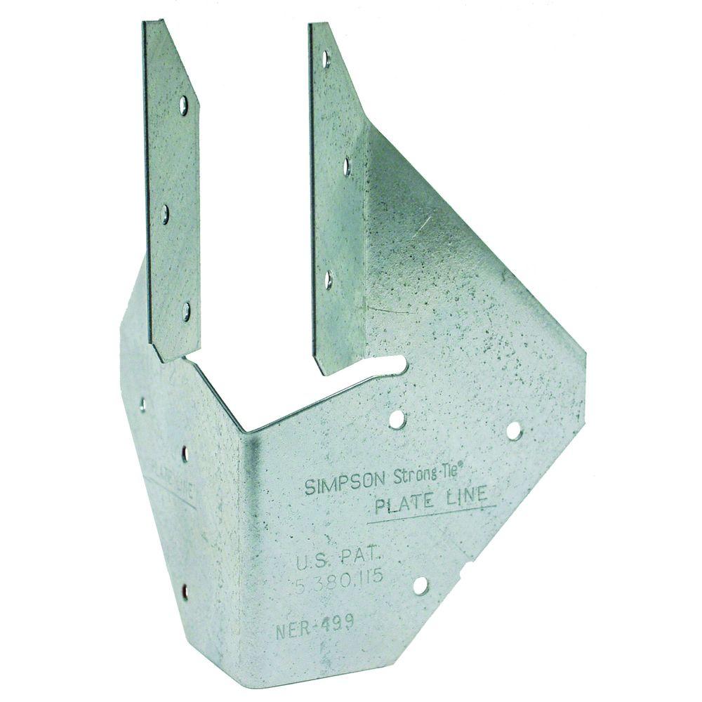 HCP 18-Gauge Galvanized Hip Corner Plate for 2x Lumber