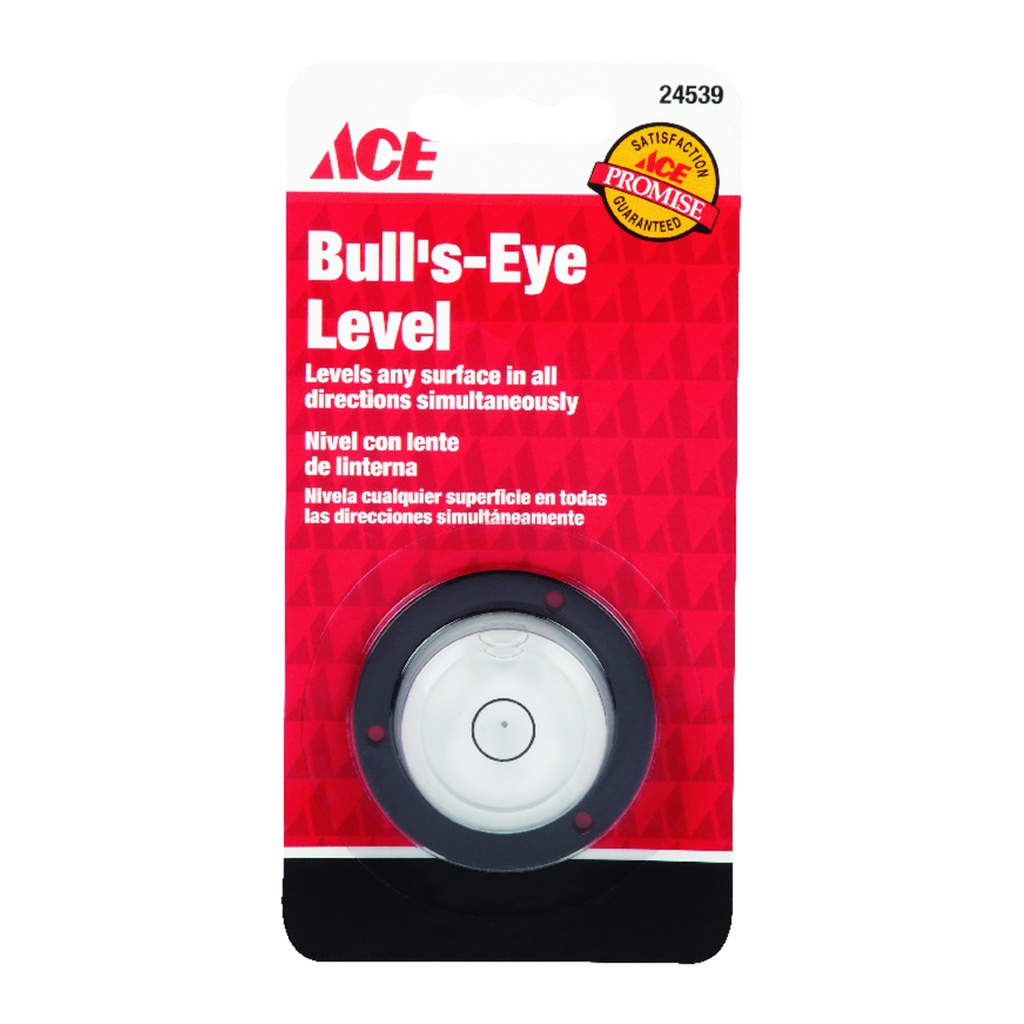 Ace 1.375 in. Plastic Bull's Eye Level 1 Vial