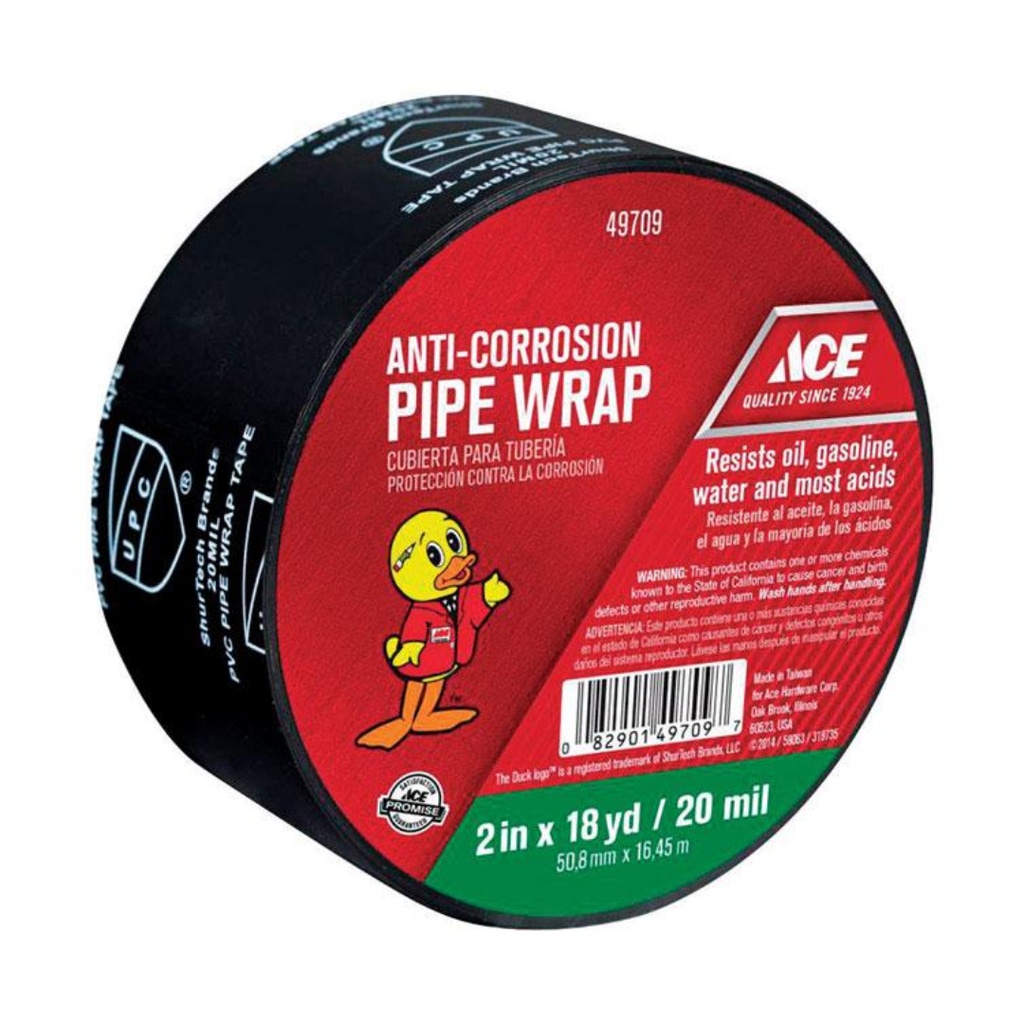 WRAP PIPE 2X18YD BLK