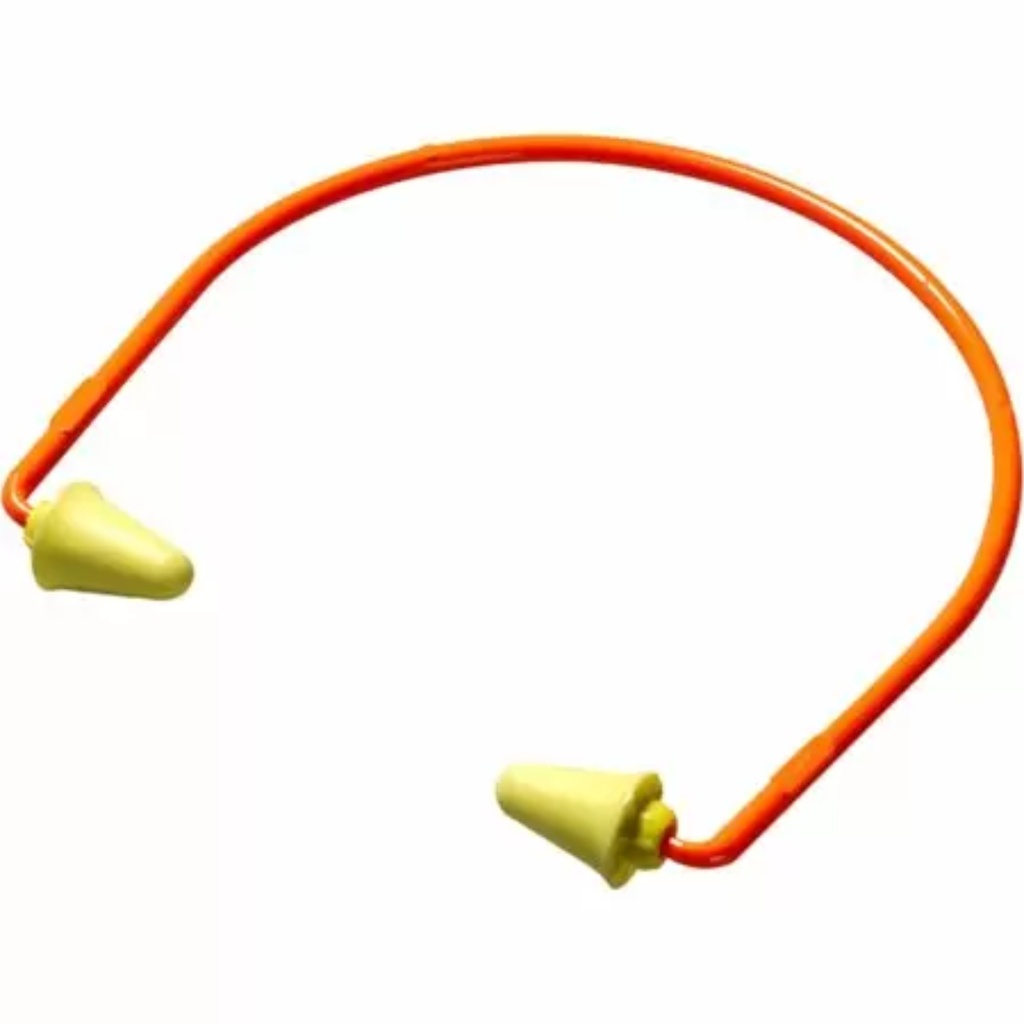3M 28 DB PVC Hearing Protector Banded Ear Plugs Blue/Orange 1 Pk