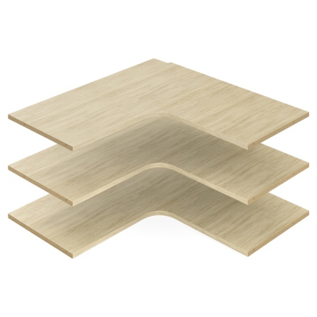 [RS3003MJON] EASY TRACK CORNER SHELVES 3PK H