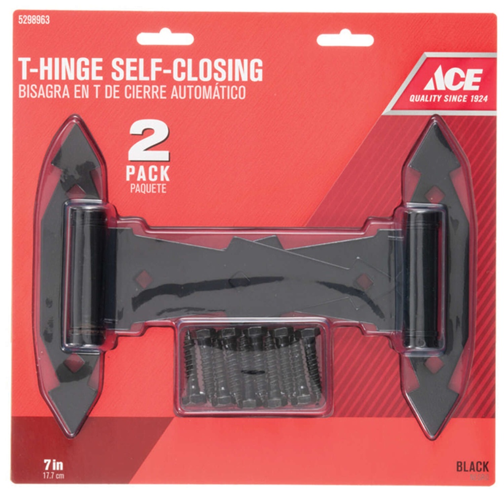 Ace 7 in. L Steel Ornamental Spring T Hinge 2 Pk