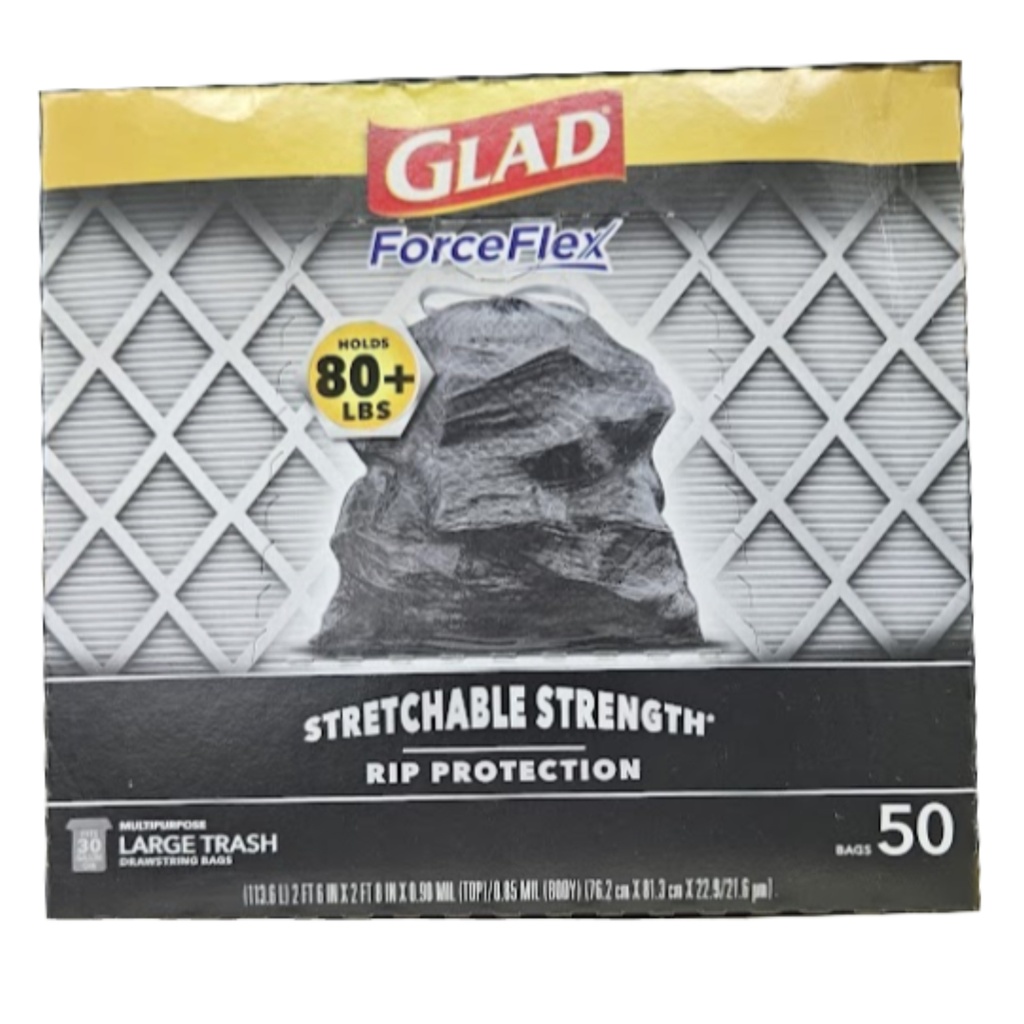 Glad Forceflexplus Drawstring Large Trash Bags
